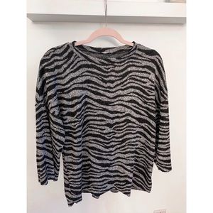 Zara zebra sweater